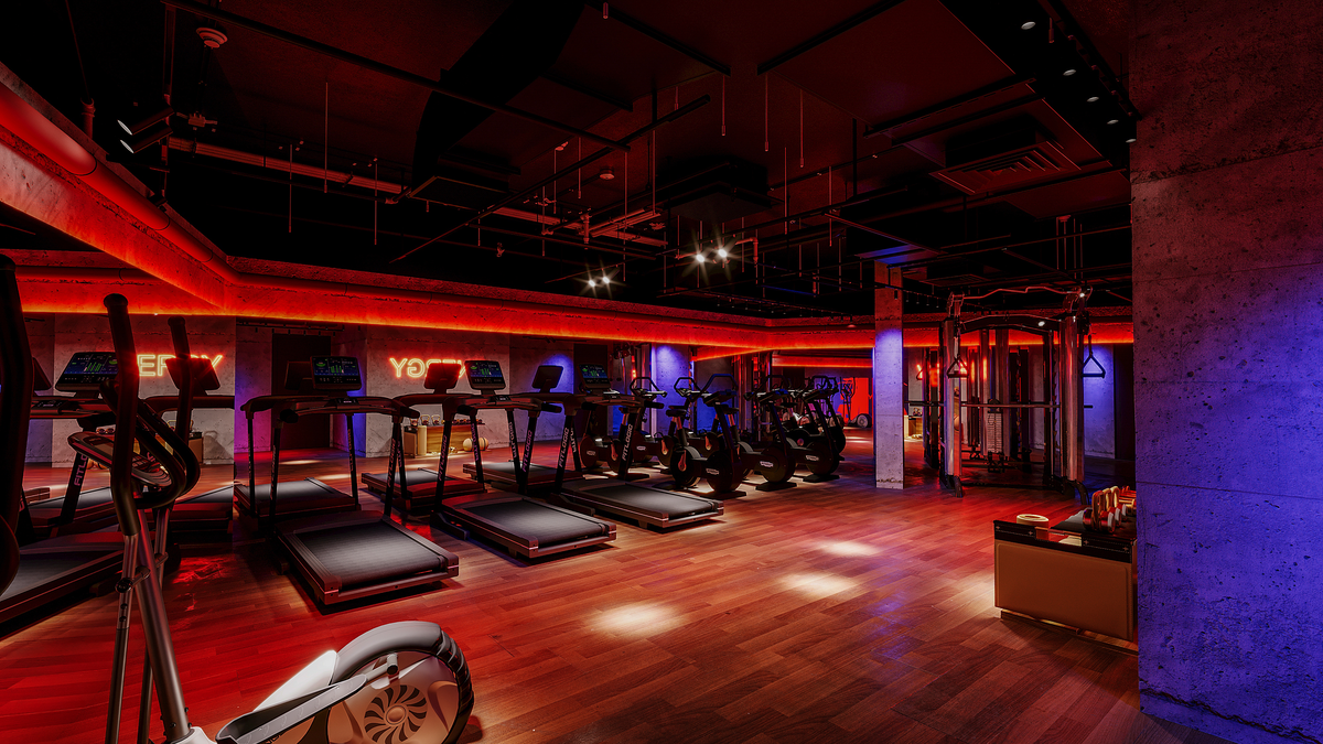 A fully equipped gym